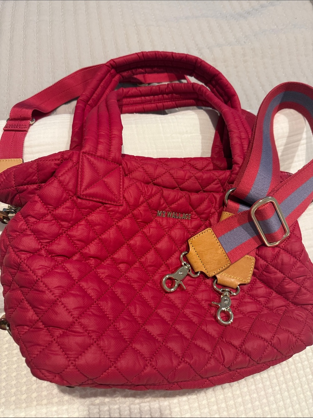 MZ Wallace Quilted Nylon Medium Sutton Deluxe - Punch